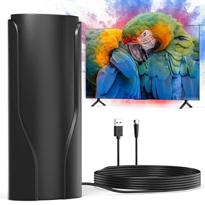 TV Antenna Indoor 2025, Antenna for Smart TV, Receive Stable and Large Number of Channels, Outdoor Antenna with Hooks, Digital Antenna for Smart tv Indoor. Outdoor Antenna Supports 4K 8K,1080p.