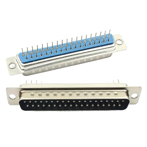 Image of 2PCS DB9 Female Male PCB Mount D-Sub 9Pin PCB Connector RS232 Connector 90-Degree Bent Needle DR9 ﻿(1 Female 1 Male)