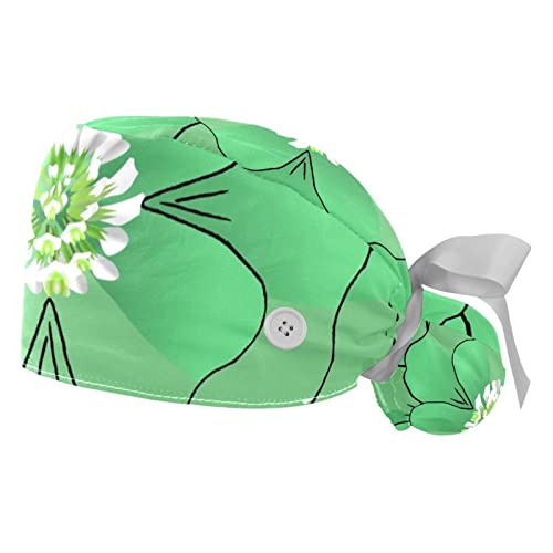 Chapeaux bouffants de travail et casquettes respirantes à fleurs de la Saint-Patrick pour adulte