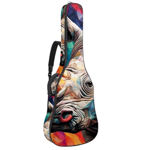 Sac de guitare acoustique imperméable avec double housse rembourrée et poches