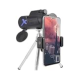 Monocular de alta potencia de 50 x 60: el aumento de 12x con la generosa lente de objetivo de 60 mm brinda un rango de visibilidad de 1000 yardas y características. Equipado con un ocular grande de 20 mm, el monocular ofrece la mejor vista en sus aventuras al aire libre: observación de aves, caza, caminatas, campamentos, viajes, vida silvestre, paisajes, etc.