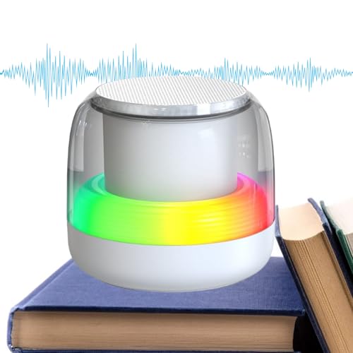 Nankoyal Altavoces De Escritorio - Altavoz Inalámbrico 5.0 con Subwoofer y Luz RGB,Reproductor de Música Portátil con Alcance de 10 Metros para Casa Camping Coche Senderismo Playa Fiesta Exterior