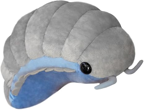NatureMan 11.8 inch Likelike Insect Plush Toys Pill Bug Stuffed Soft Animals Pillow Back Cushion Cute Insect Doll Kids Toys Girls Boys Gift -Grey