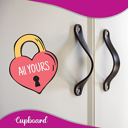 Image of Bhai Please Love Lock Theme Wooden Fridge Magnet - Couple Gift