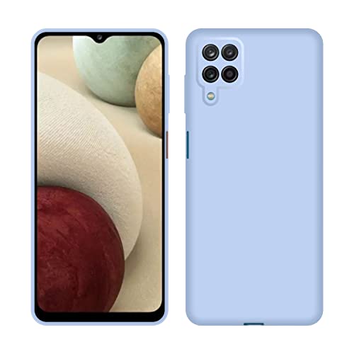 Image of Case Creation Liquid TPU Silicone Cover for Samsung A22 Soft Case,Anti-Dirty Slim Case Frosted Matte TPU Raised Bezel (Splash of Color) Back Case Cover for Samsung Galaxy A22 4G -Light Purple
