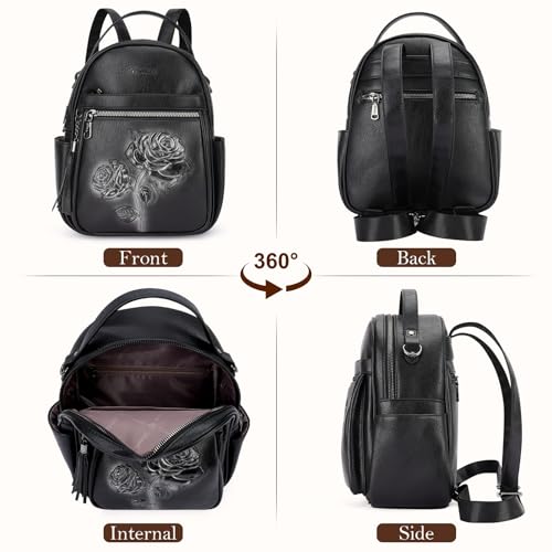 Image of Mini Backpack Purse for Women,Vegan Leather Small Backpack for Daily | Embossed Lightweight Water-Resistance Travel Mini Fashion Daypack Bag,Ladies Casual Backpack Purse Gift Choice for Women