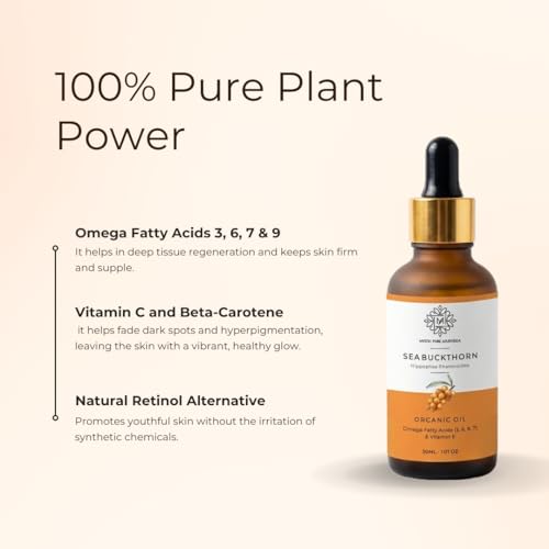 Image of Sea Buckthorn Oil 30ml For Skin & Hair Care | Omega 3,6,7 & 9 | 100% Pure & Organic | Boost Collegen & Natural Glow