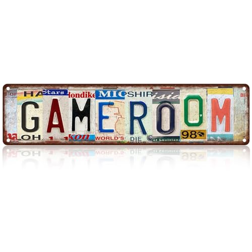 Game Room Metal Sign - Arcade Man Cave Decor