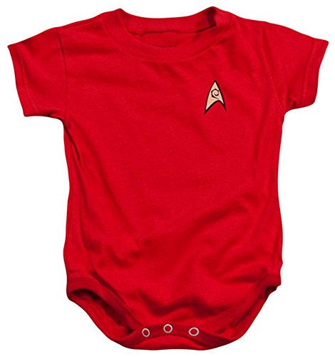 Star Trek Engineering & Security Red Uniform Infant One-Piece Snapsuit, 12 Months