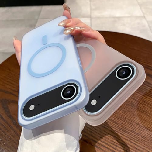 Coque iPhone 15 Plus fine et translucide avec support magnétique pour modèle Or