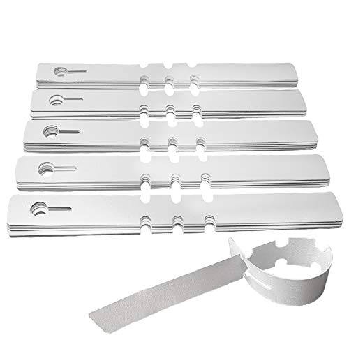 BEADNOVA Tree Tags Plastic Plant Labels Wrap Around Hanging Tags Tree Markers Signs Nursery Labels for Plants Garden (120Pcs White)