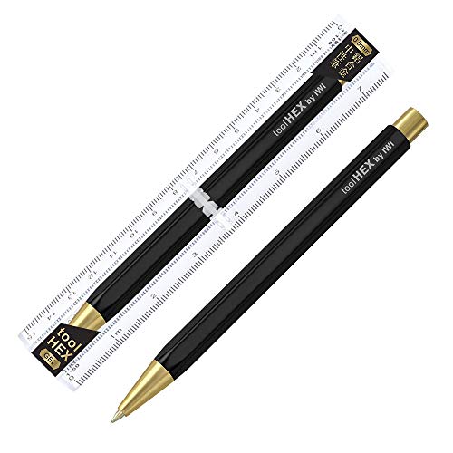 Bolígrafo IWI Gel Ink 0.5 mm Hexagonal Bronce Negro