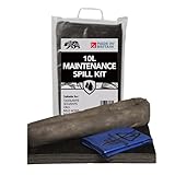 10 l Überlaufset (10 l Wartung) in Großbritannien hergestellt, grau, absorbiert nicht aggressive Öl- und Wasserbasierte Flüssigkeiten, für den Innen- und Außenbereich, Clip-Top-Kit.