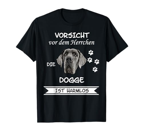 Deutsche Dogge Hund Damen Herren Geschenk Herrchen Harmlos T-Shirt