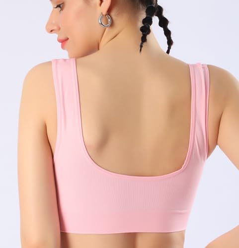 Cabales Women's Seamless Wire Free Bra for Women Removable Padded Comfort Sports Bra4