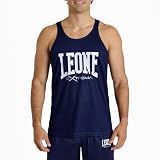 LEONE 1947 ABX118 Stringer Uomo Canotta Palestra Bodybuilding Fitness – Tank Top Allenamento Tessuto Leggero Traspirante, Blu Scuro, Taglia L