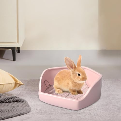 Bac à litière d'angle pour lapin idéal pour enclos de canard en intérieur