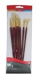 Daler Rowney 216940601 - White Bristle Long Handled, 6 Piece Set
