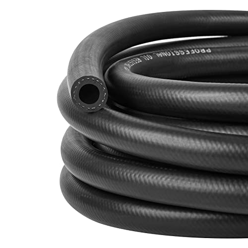 3/8 Inch (10mm) ID Fuel Line Hose 25FT NBR Rubber Push Lock Hose High Pressure 300PSI for Automotive Fuel Systems Engines