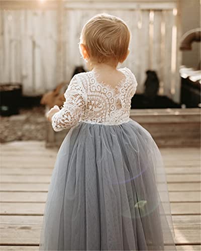image for 2Bunnies Girl Peony Lace Back A-Line Straight Tutu Tulle Party Flower 