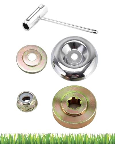QLEUIFT Kit de Fijación de Tuerca de Cuchilla, 5 Piezas Accesorios Desbrozadora de Repuesto, Kit Adaptador Cabezal de Corte Malezas para Cortacésped Cortador de Cepillo Universal Jardín Foresta
