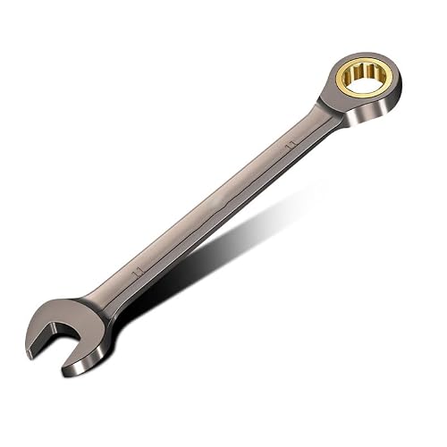 1 Pack 11mm Ratcheting Wrench, Ratchet Combination Wrench, 72-Teeth,Chrome Vanadium Steel
