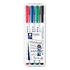 Staedtler 301 WP4 Lumocolor Droge Wipe/Whiteboard Pen, Meerkleruig, Pak Van 4