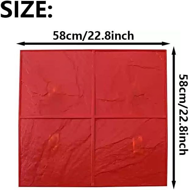 Durable Polyurethane Texture Pad, Single-Layer Concrete Cement Imprint Texture Seal Pad Mold, Decorative Stone Brick Pattern Concrete Mold(B)