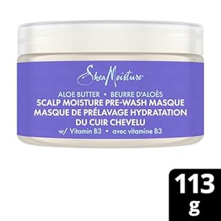 Shea Moisture Aloe Butter Scalp Moisture Pre-Wash Masque with Vitamin B3 for hydrated scalp & stronger, moisturized hair 113 g