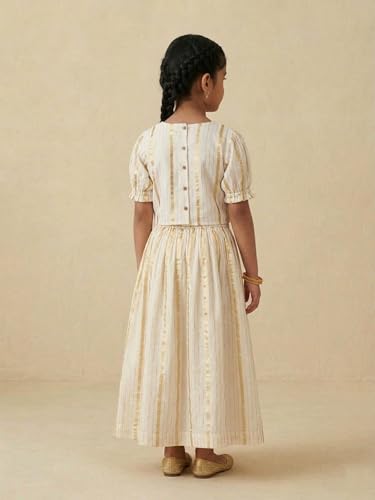 Image of The Mom Store Girls Skirt Lehenga Set | Traditional Stylish Dress For Kids Girls | Baby Lehenga Set For Girls | Elastication At Waistband | For Festivals Weddings & Special Occasions
