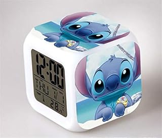 IFREE Kids LED Digital Anime Alarm Clock 7 Color Night Light Cartoon Bedroom Cute Music Alarm Clock Mini Travel Wake Up Alarm Clock Movie Fans Alarm Clock Birthday Gift for Children Boys Girls Teens