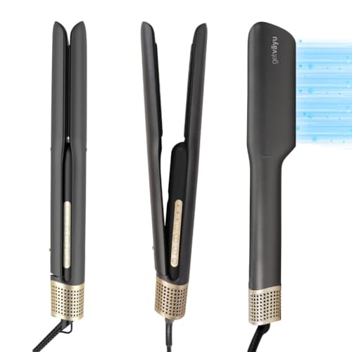 AirFleek AI – Air Straight | 2-in-1 Wet to Dry Hair Straightener & Blow Dryer with AI Heat Control, 110,000 RPM High-Speed Airflow, Ionic Frizz Reduction, Lightweight & No Heat Damage