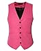 Produktbild Herren Ärmellos Einfarbig Anzugweste Elegant Basic Weste Schlanke Passform Weste Pink L