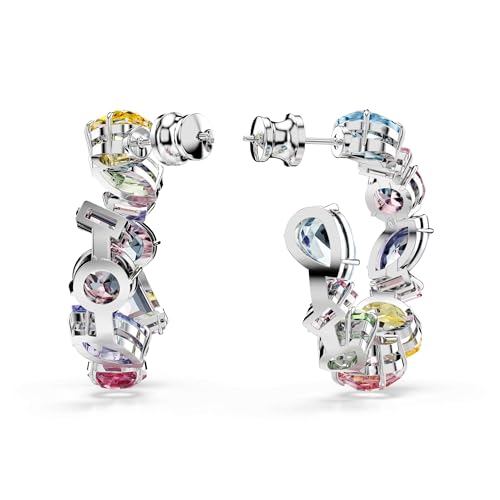 Swarovski Gemstone 5692412 asymmetrical hoop earrings4