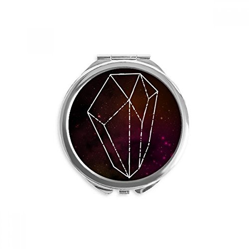 Miroir de poche compact plat miroir rond maquillage sans distorsion motif ciel