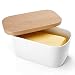 Produktbild Sweese 302.101 Butterdose Porzellan mit Holzdeckel, für 250 g Butter, Weiß