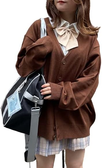 Amazon | [ウィゴー] 男女兼用 BIG スクールカーディガン カーディガン