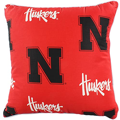 College Covers Everything Comfy Nebraska Cornhuskers 16" x 16" Decorative Pillow