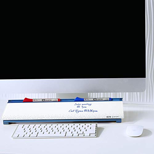 Quartet Glass Dry Erase White Board, Desktop Computer Pad for