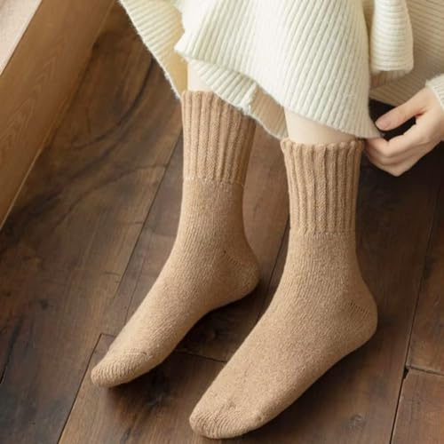 Image of Yoicy Womens Super Thick Wool Socks - Soft Warm Comfort Casual Crew Winter Socks (Pack of 3-5), Multicolor