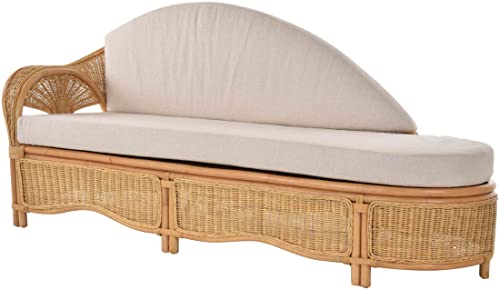 Krines Home Rattan Recamiere Palm Rattanmöbel Lounge Liege...