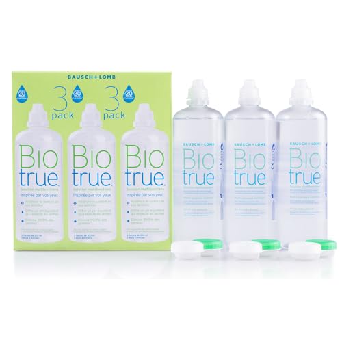 Lentilles de contact souples solution Biotrue hydratation 20h pack - 3