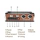 Lychee Tragbarer Retro-Kassettenspieler mit AM/FM/SW1-2-Quad-Radio, eingebautem Lautsprecher, 3,5-mm-Kopfhörerbuchse, SD/USB-Eingang unterstützt