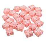 Holibanna 25 Unidades Caja para Joyas de Papel Rosa Estilo Clásico y Delicado, Adecuado para Tiendas de Joyería y Eventos Románticos, Paquete