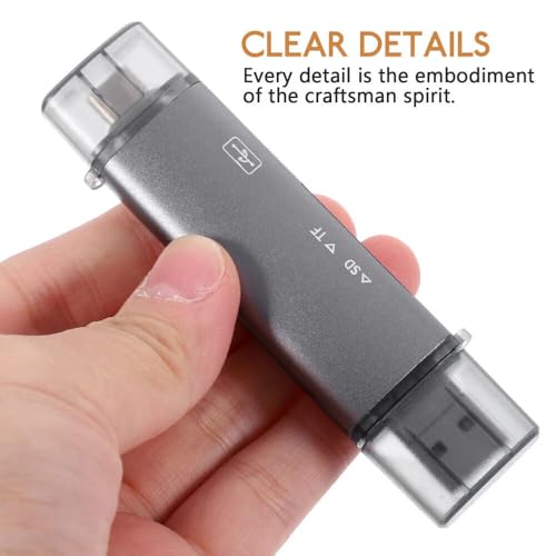 Image of 3 in 1 Card Reader with OTG, SD /TF, USB Type C, USB 3.0, Micro USB - Portable for Memory Cards, Compatible with SDHC, SDXC, MMC, RS-MMC, Micro SDXC