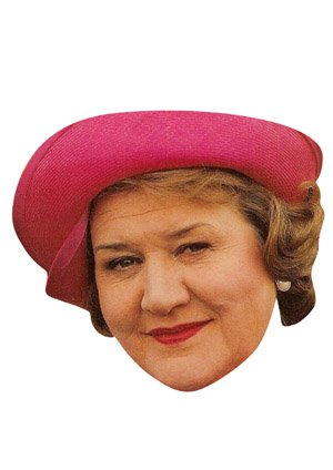FoxyPrinting Hyacinth Bucket Celebrity Cardboard Party Face Mask Fancy Dress