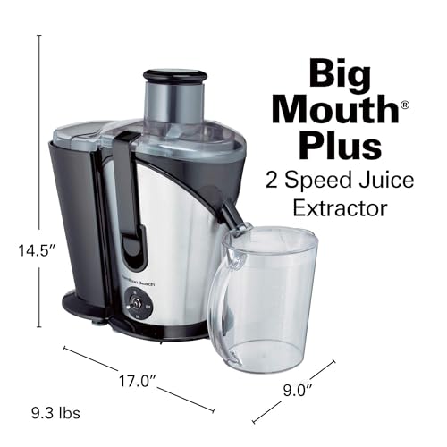 Image of Hamilton Beach 67601A Big Mouth Juice Extractor, Black, 800 Watts