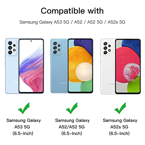 JETech Screen Protector for Samsung Galaxy A53 5G / A52 / A52 5G / A52s 5G, 9H Tempered Glass Film, Anti-Scratch, HD Clear, 3-Pack