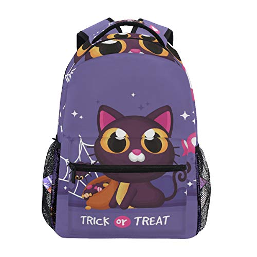 Araña De Corazón Gato Morado Mochila Escolar Impermeable Mochilas Escolares para Estudiante