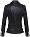 Trending Fashion Kim Kardashian Black Double Breasted Slim Fit Real Leather Jacket Blazer for Womens (Real Leather Coat, M)